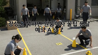 장성군 북하면 원룸이사 꿀팁🍯 용달 예약 A to Z